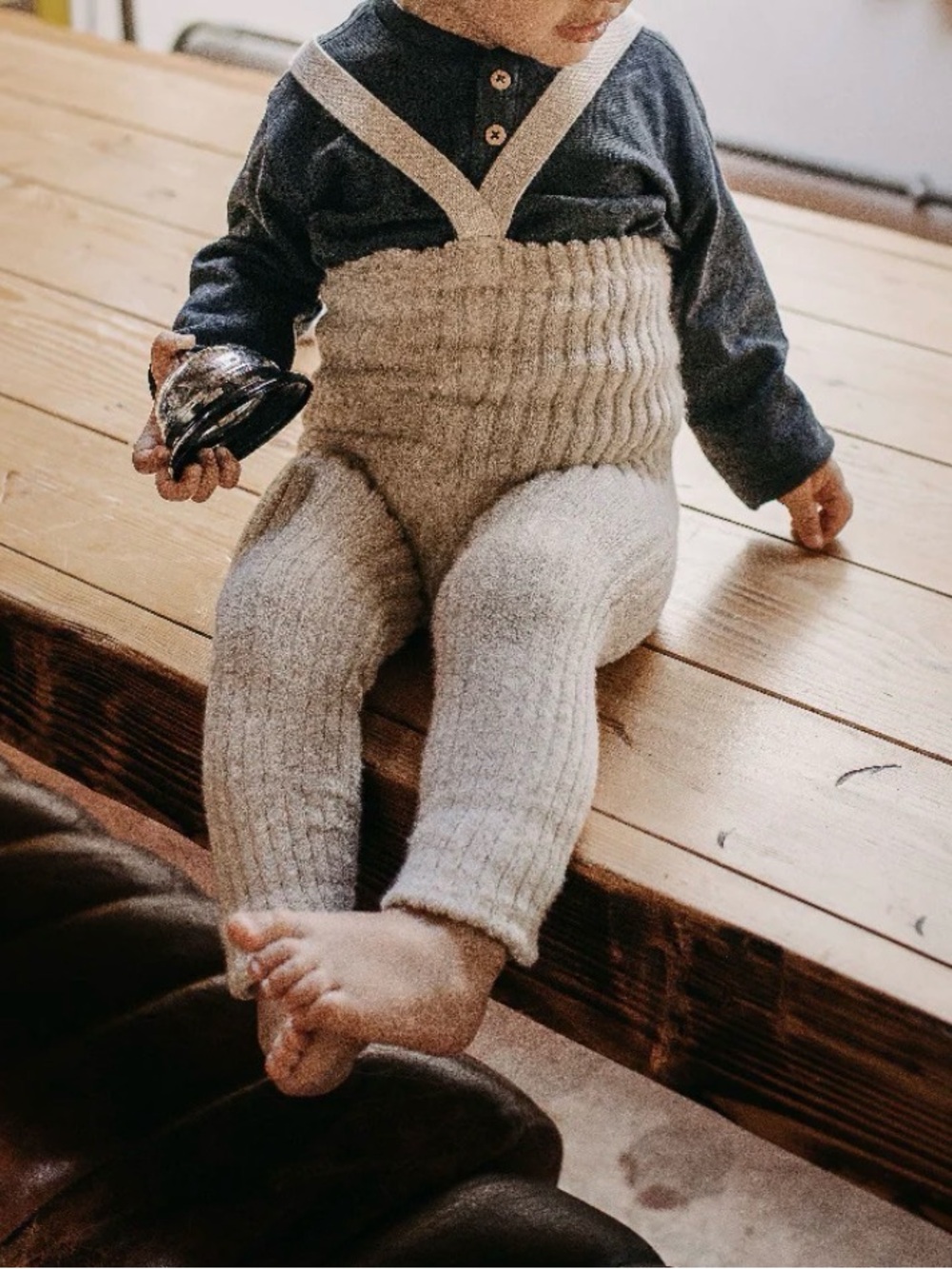 Silly Silas Granny Teddy Footless Tights -
Cream Blend